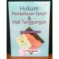 Image of Hukum Pendaftaran Tanah Dan Tanggungan