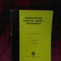 Image of PENGANTAR HUKUM ADAT INDONESIA