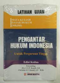 Image of PENGANTAR HUKUM INDONESIA UNTUK PERGURUAN TINGGI