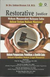 Image of Restorative Justice: Hukum Masyarakat Nelayan Saka Dalam Sistem Hukum Nasional