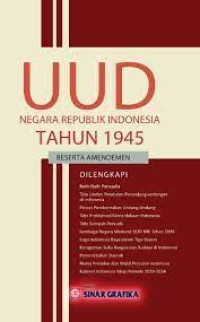 Image of UUD Negara Republik Indonesia Tahun 1945 Beserta Amandemen